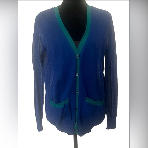 Forever 21 women’s size M blue/teal button down cardigan with pockets. - Picture 7 of 7